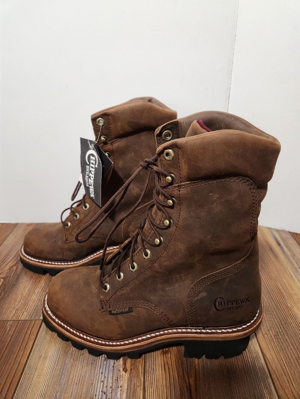 New Chippewa Men's Sz 8.5 EEE Super DNA 9" Soft Toe Waterproof Logger Boot 59406